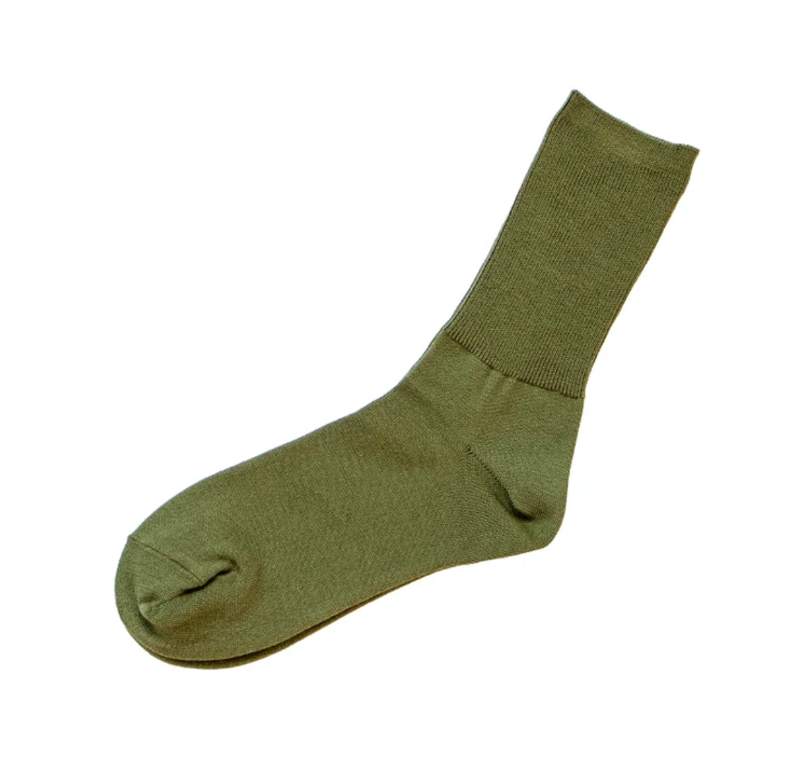 Wool Ribbed Socks Malachite
