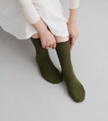 Wool Ribbed Socks Malachite