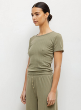 Load image into Gallery viewer, Pointelle Slim Fit Tee - Cypress
