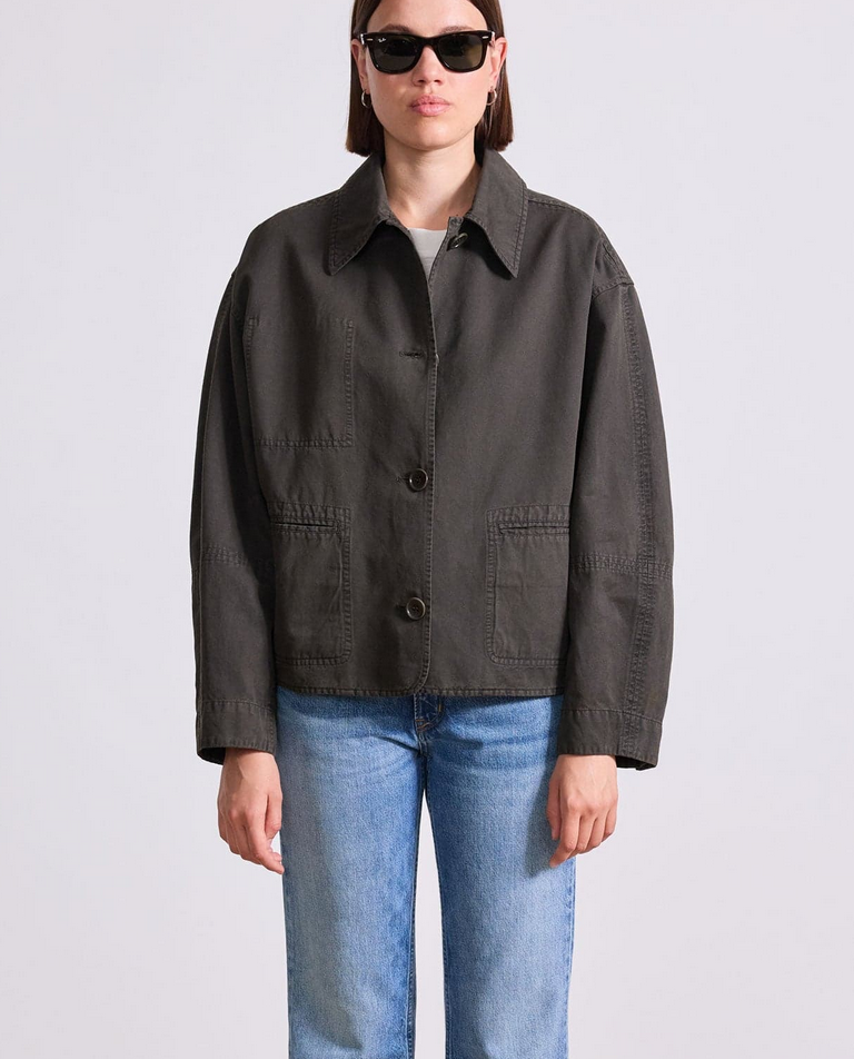 Brea Boxy Jacket - Dark Olive