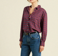 Blake Oversized Shirt - Poppy & Pine Check