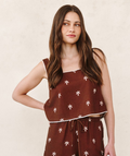 Square Neck Trimmed Tank