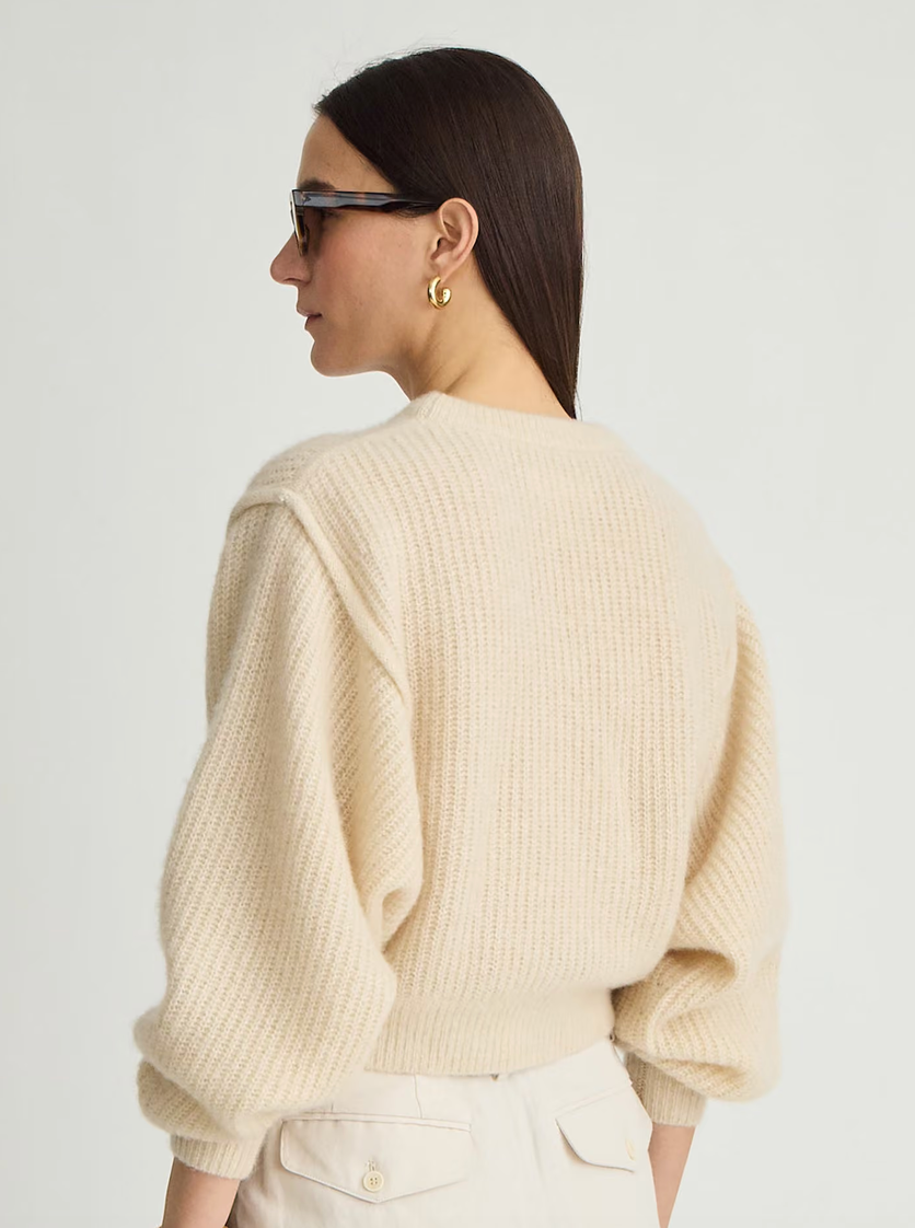Silk Cashmere Batwing Ivory