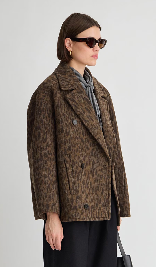 Downtown Peacoat Leopard