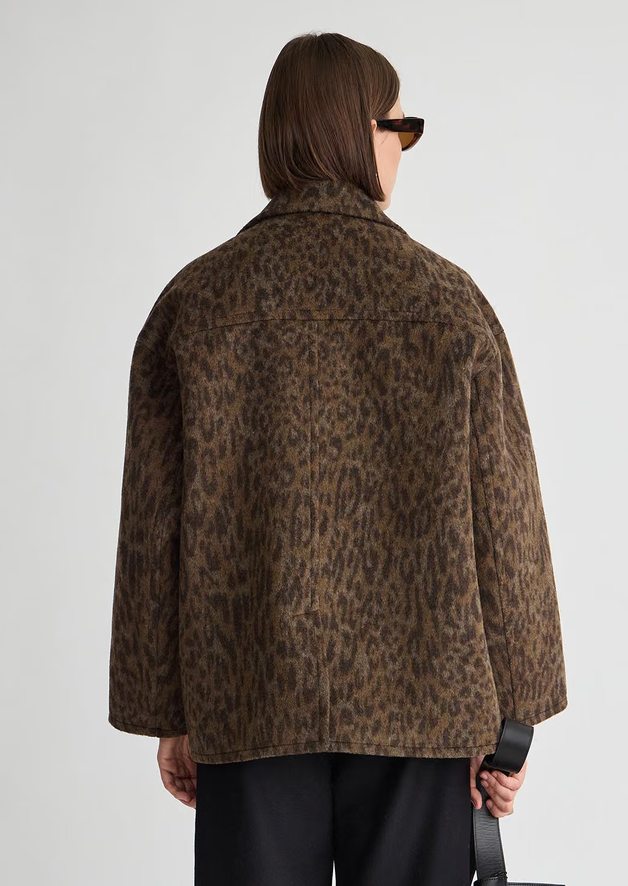 Downtown Peacoat Leopard
