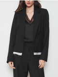 Hutton Blazer Black Stripe