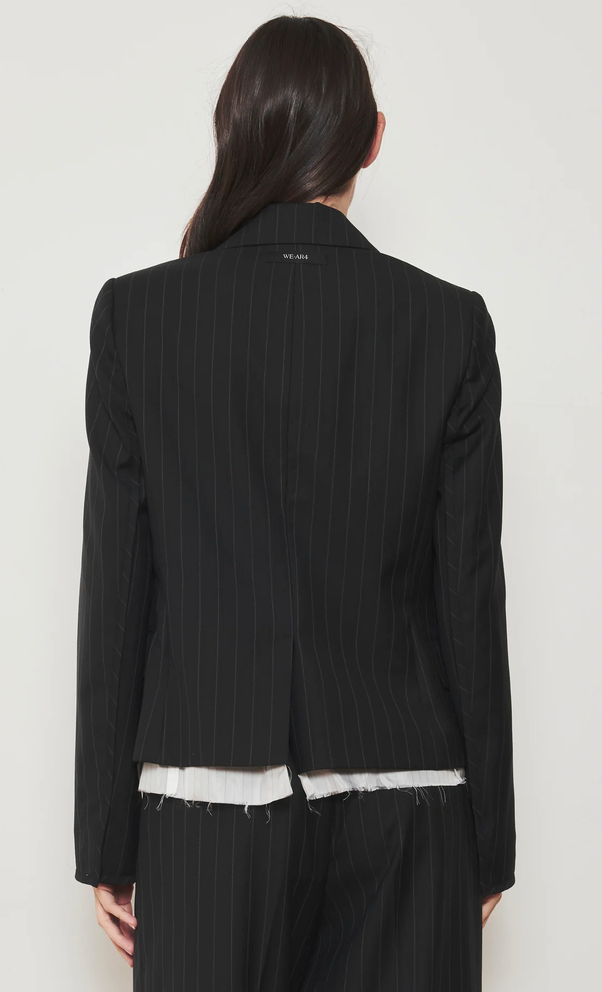 Hutton Blazer Black Stripe