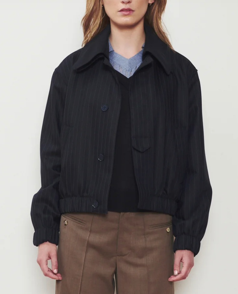 Oxford Bomber Midnight Stripe