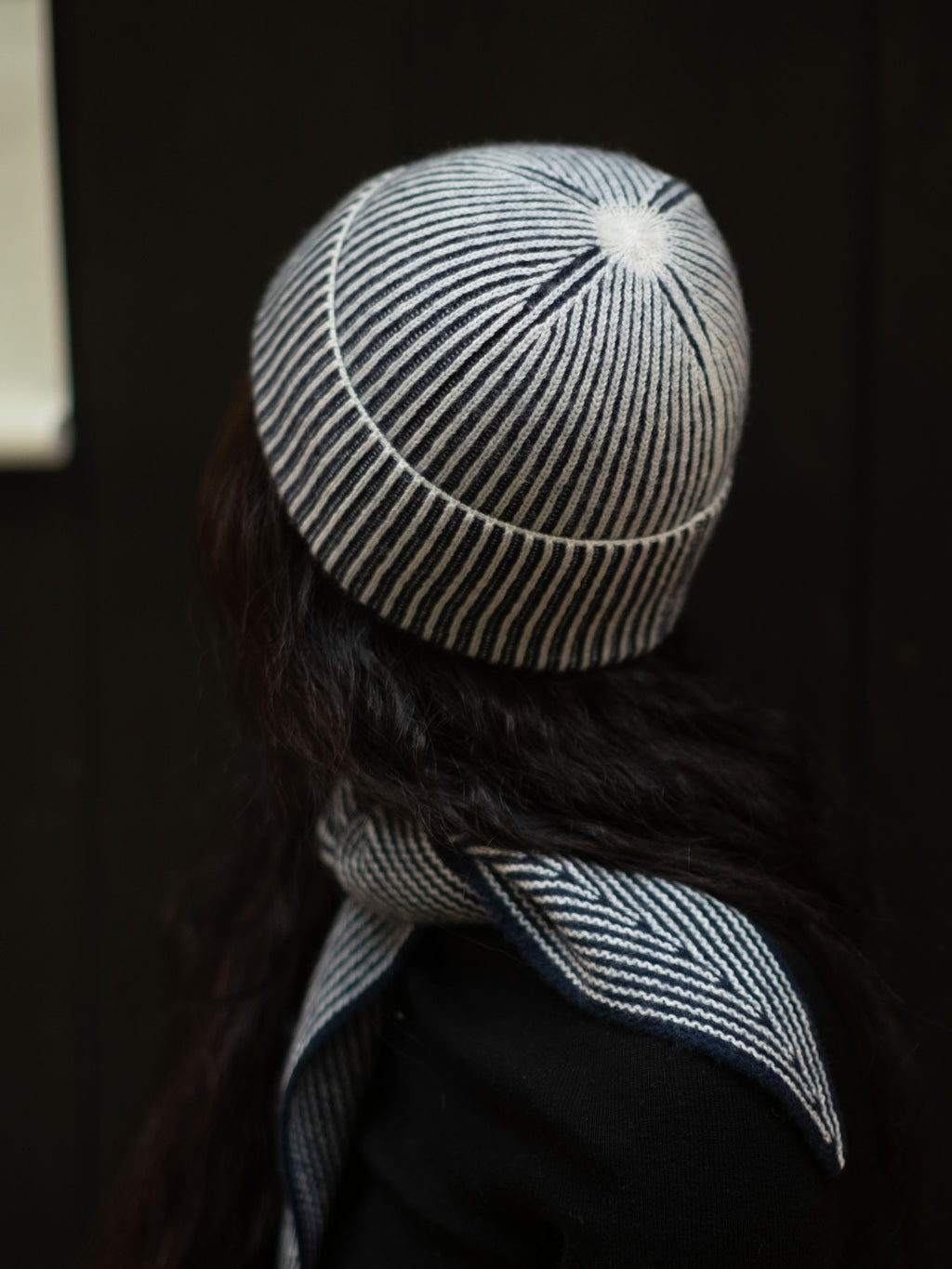 Cashmere Seafarer Ribbed Beanie