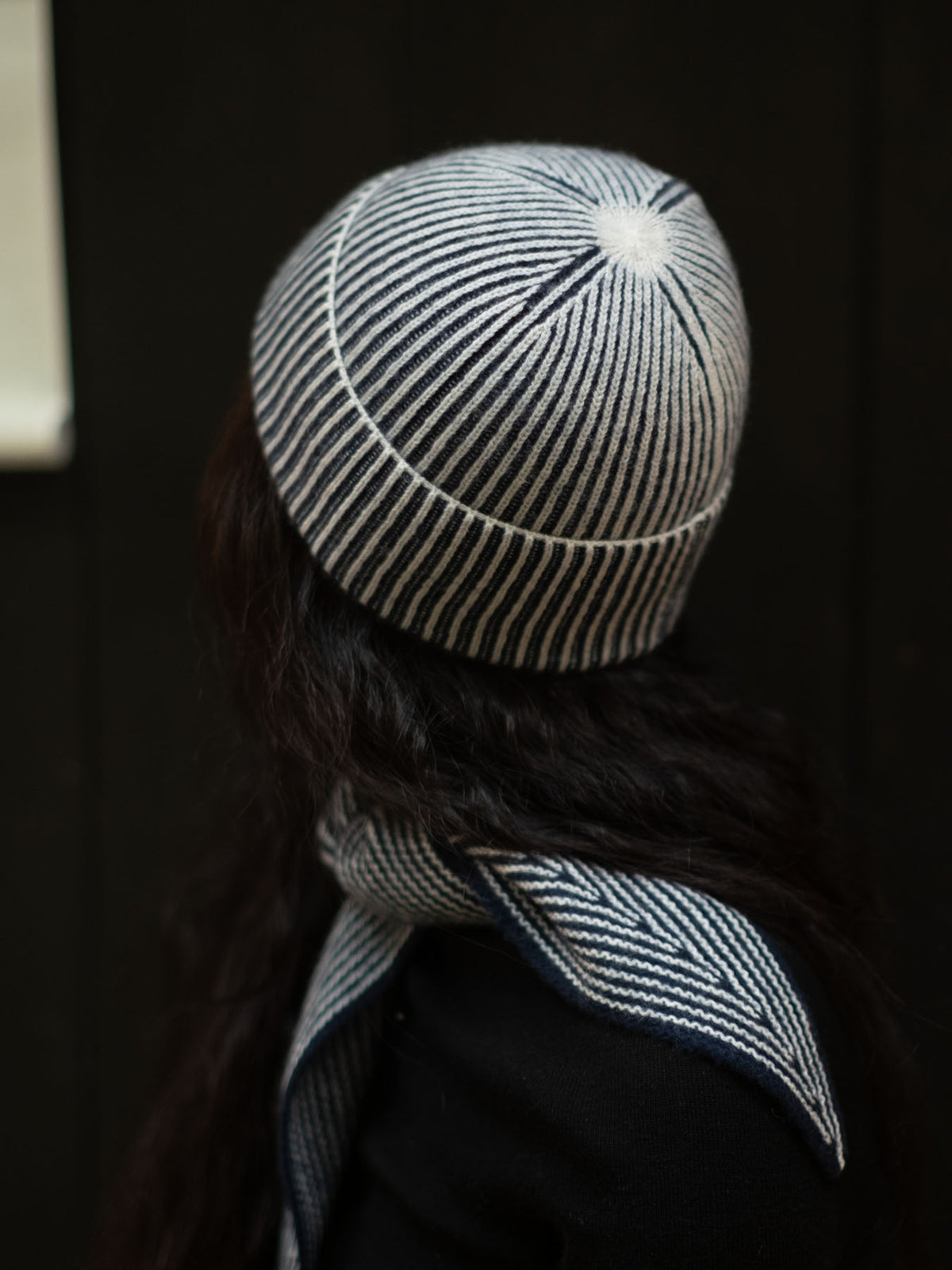 Cashmere Seafarer Ribbed Beanie