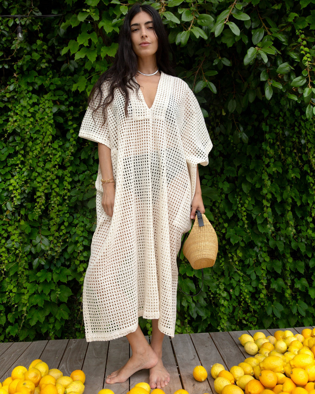 Sello Caftan Ecru Embroidery