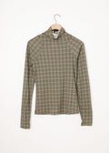Shaw Tneck Tee Green Mini Check