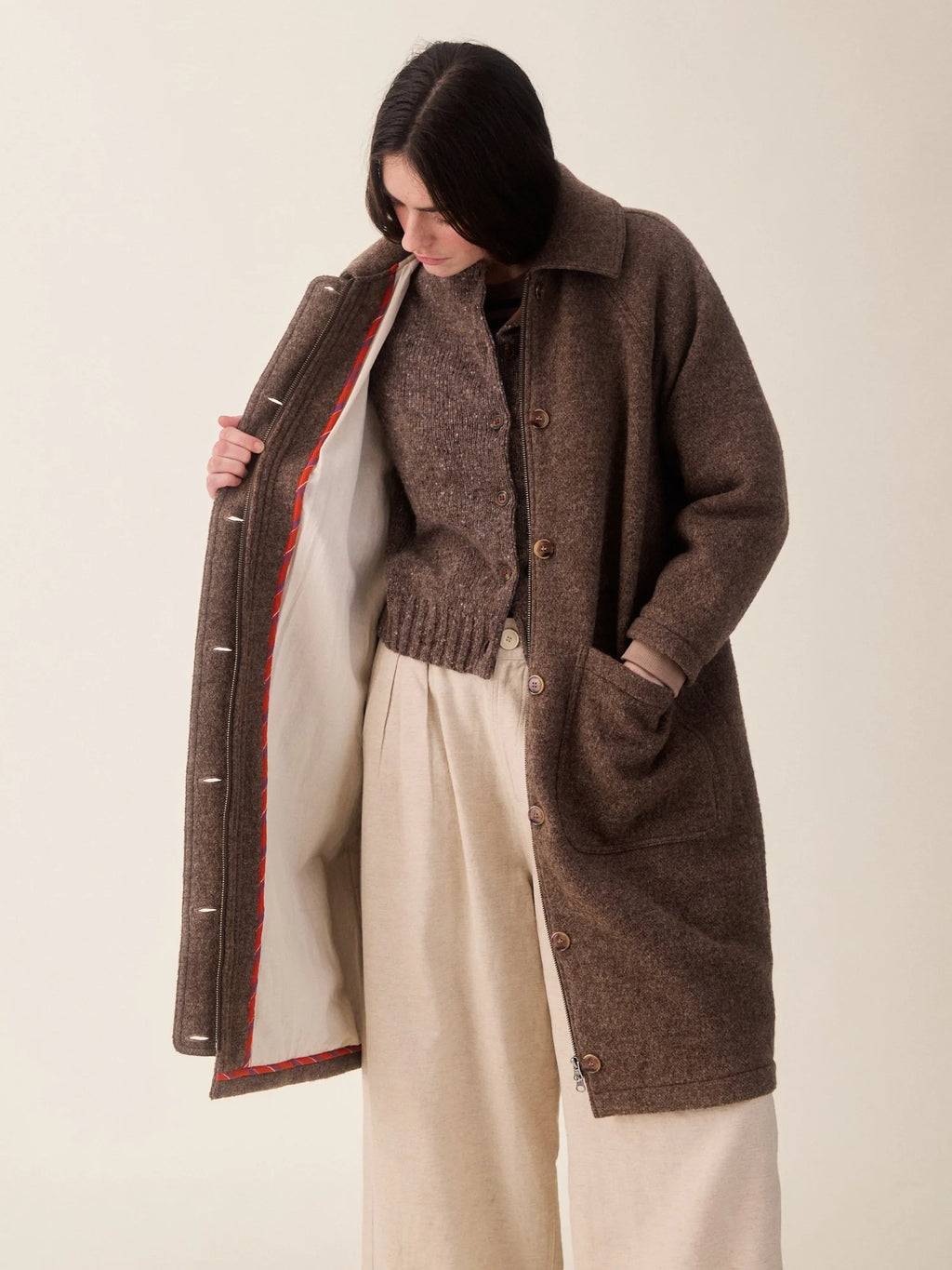 Bobby Coat Brown Marl