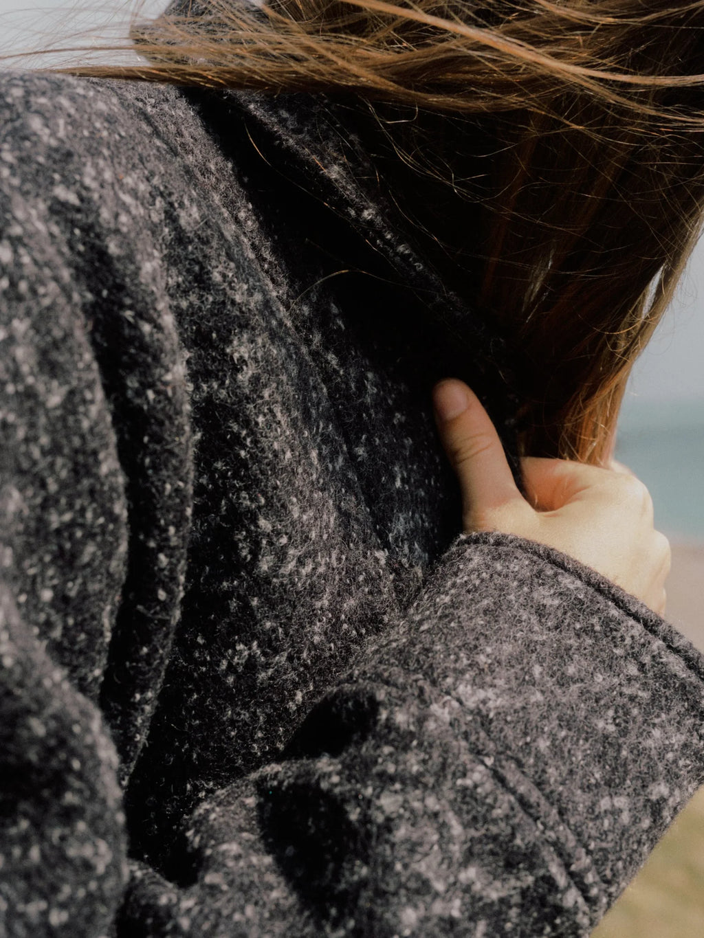 Grace Jacket Grey Tweedy Wool