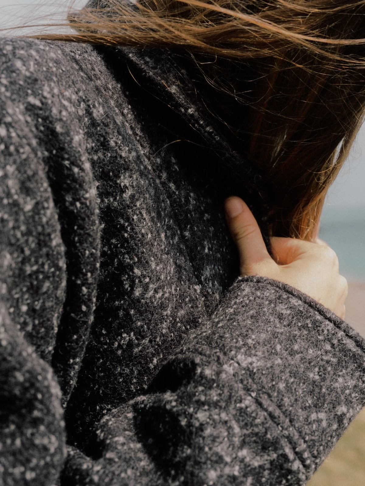 Grace Jacket Grey Tweedy Wool