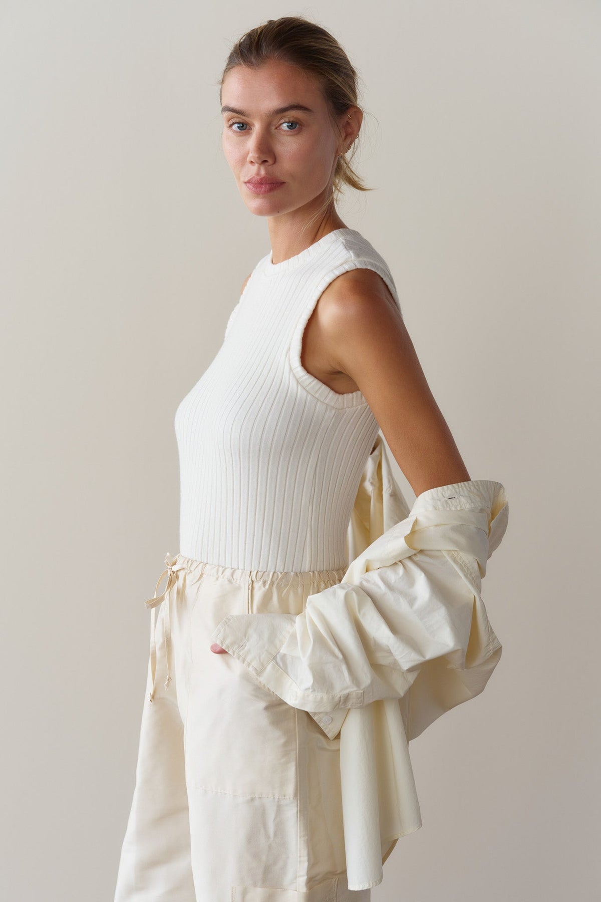 Sweater Rib Shell Creme