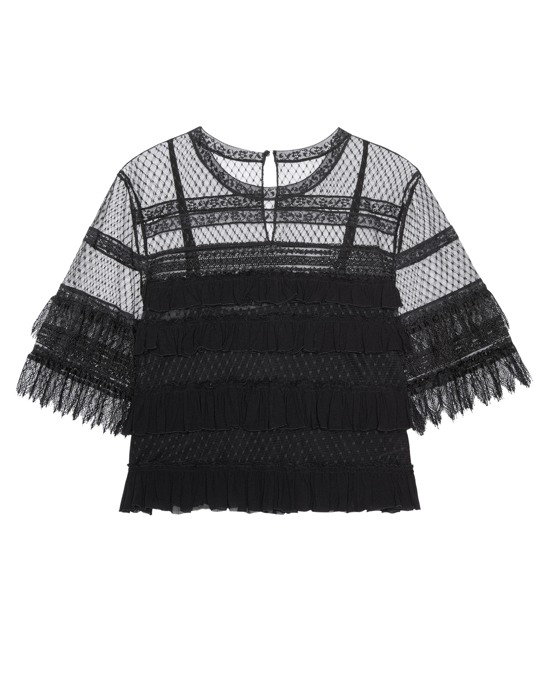 The Winter Lace Blouse - Black