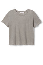 Load image into Gallery viewer, Harley Cotton Short Sleeve Boxy Crew Tee - Ivory/Black Stripe
