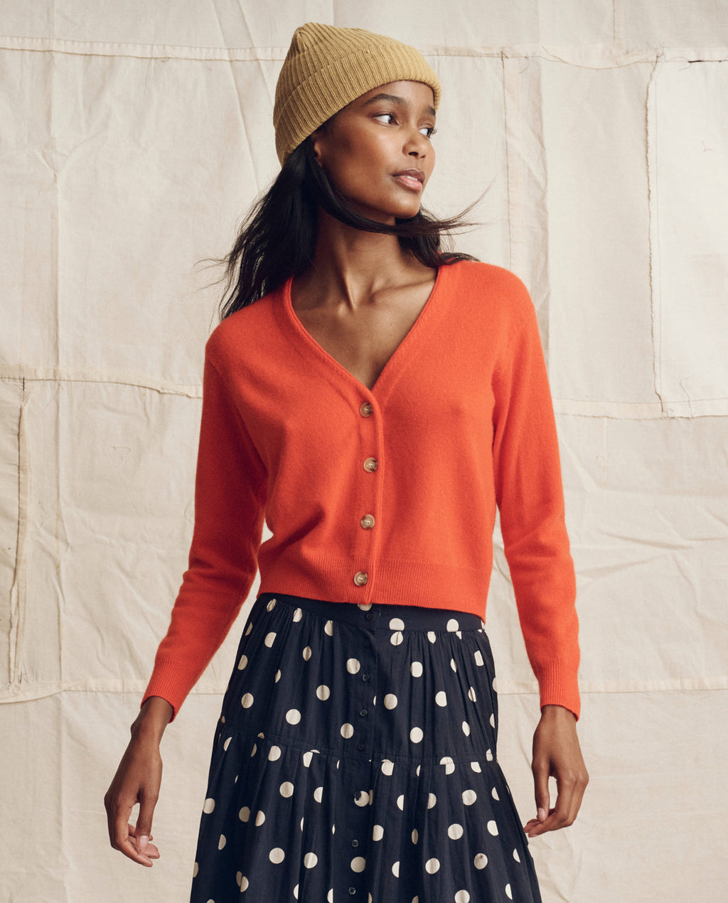 The Cashmere Tiny V Cardigan