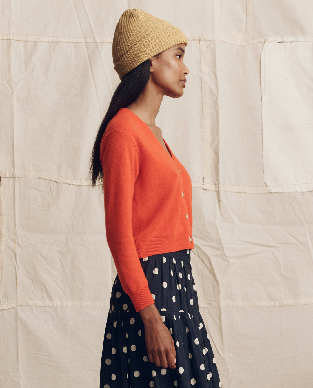 The Cashmere Tiny V Cardigan