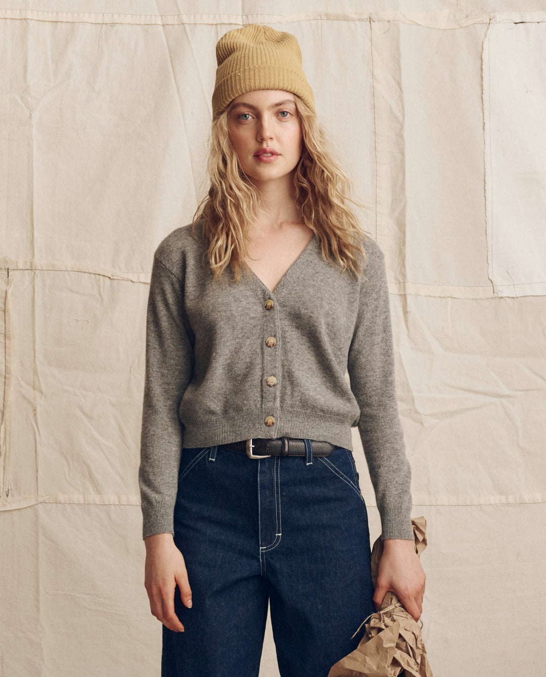 The Cashmere Tiny V Cardigan