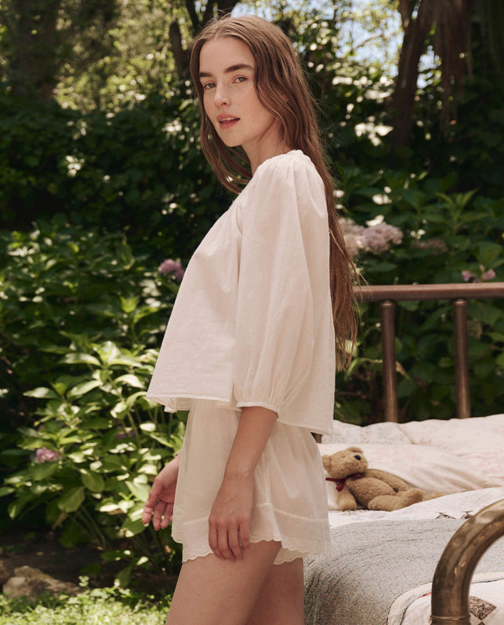 The Eyelet Button Sleep Top