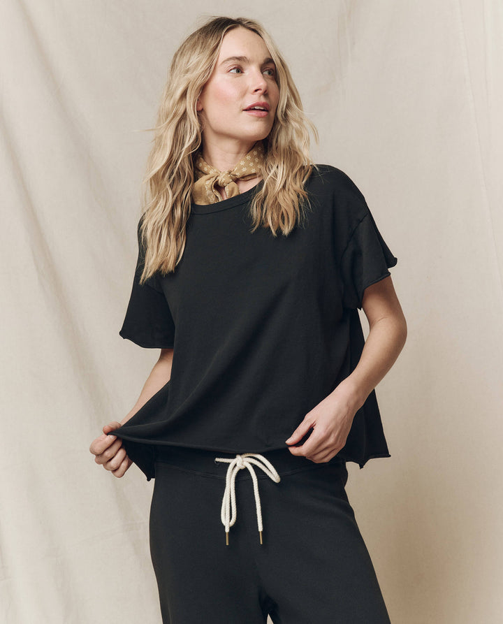 Crop Tee Almost Black