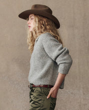Load image into Gallery viewer, The Crochet Collar Pullover - Heather Grey
