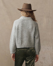 Load image into Gallery viewer, The Crochet Collar Pullover - Heather Grey
