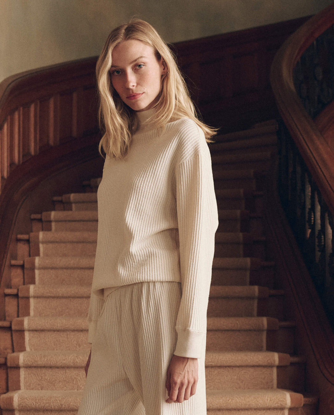 Mock Sweatshirt Washed White