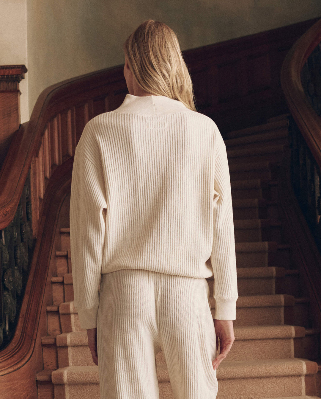 Mock Sweatshirt Washed White