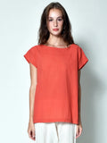 Tunic Oversized Top Coral