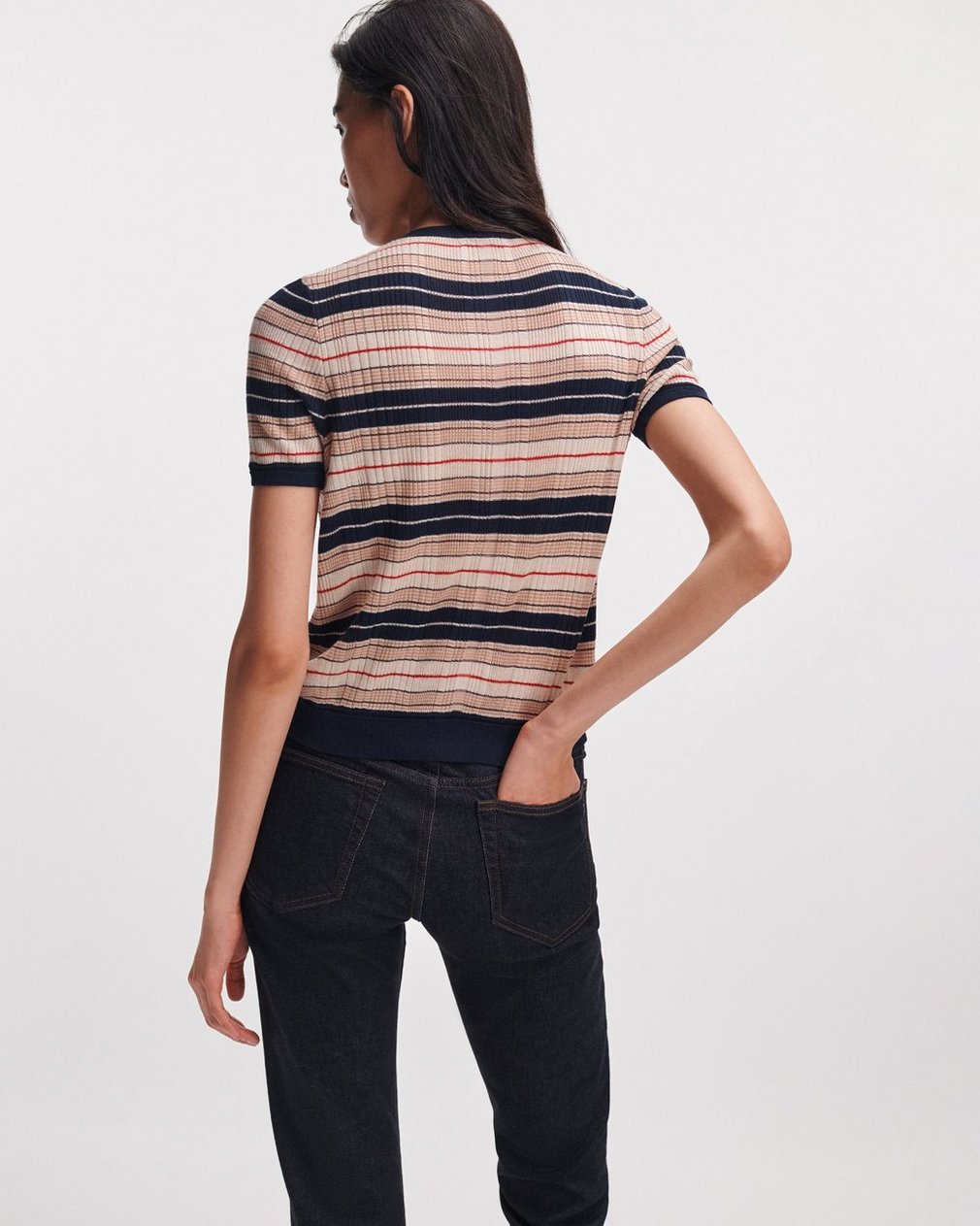 Teresa S/S Cardi Navy Multi
