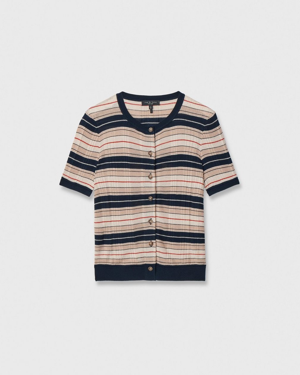Teresa S/S Cardi Navy Multi