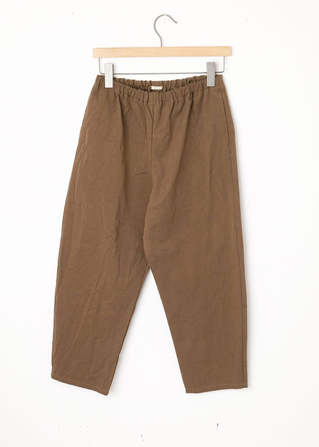Crinkle Cropped Trousers Military