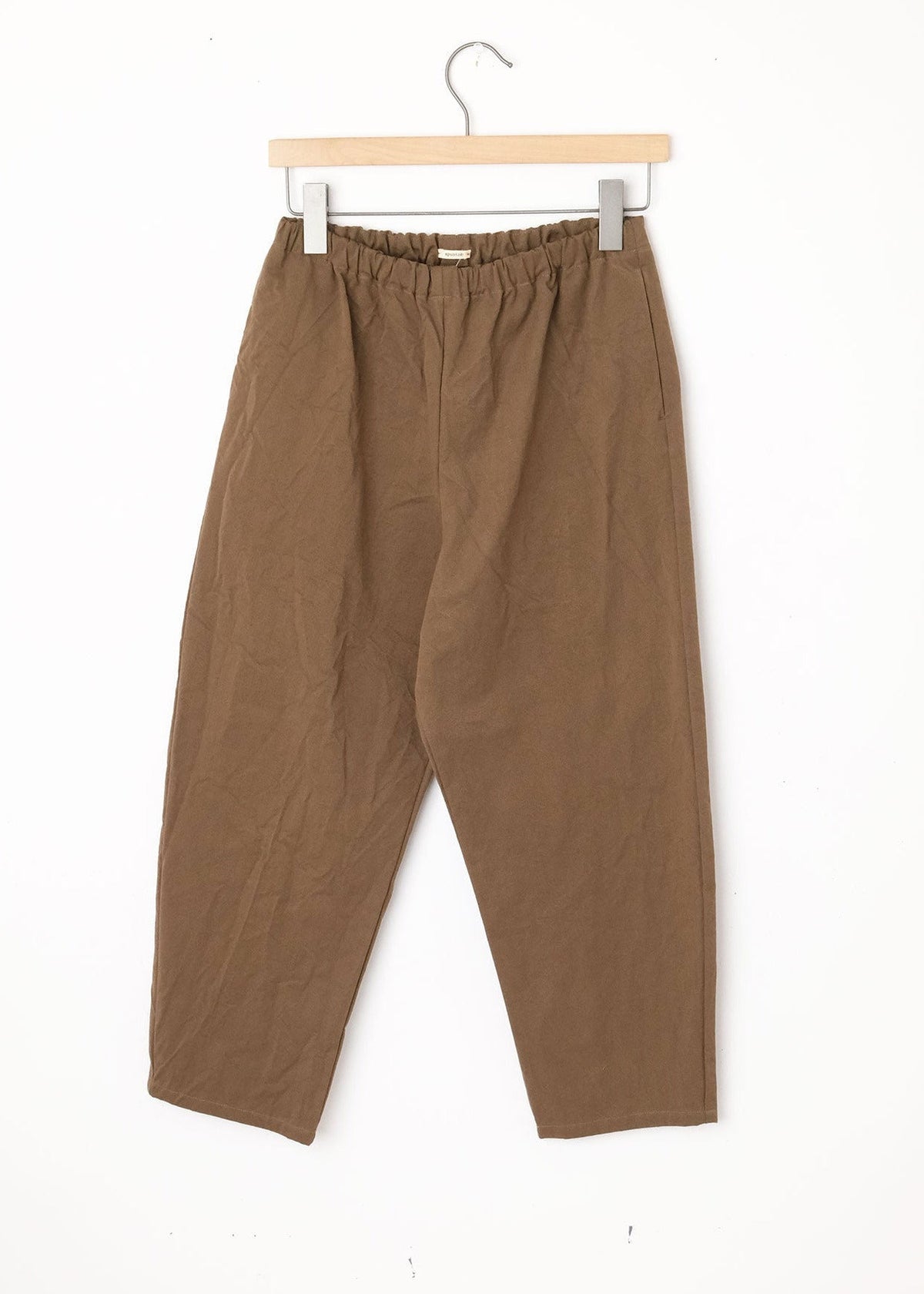 Crinkle Cropped Trousers Military
