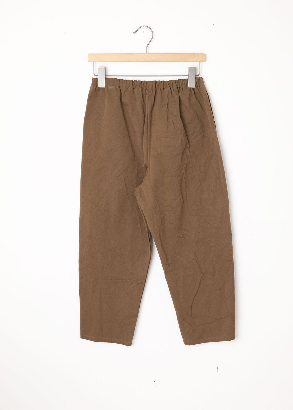 Crinkle Cropped Trousers Military