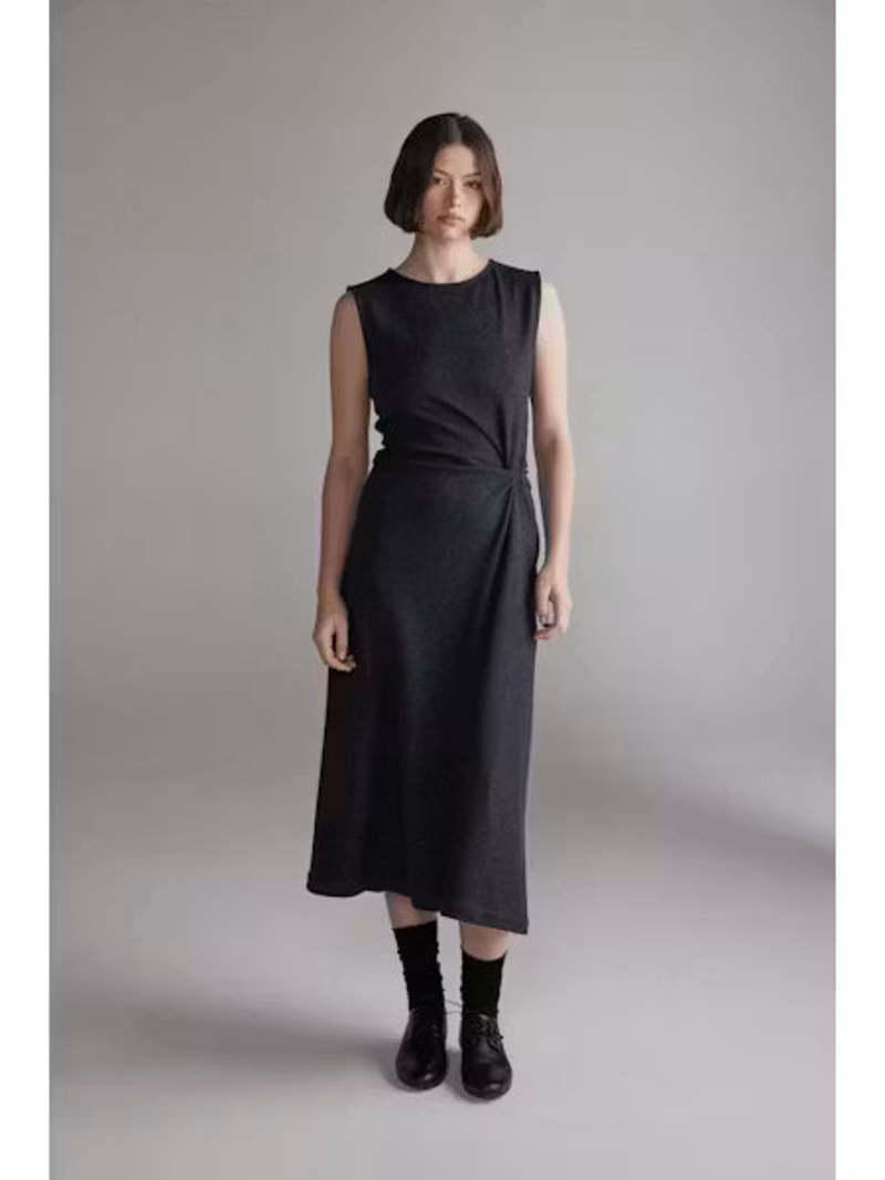 Twist Dress Charcoal