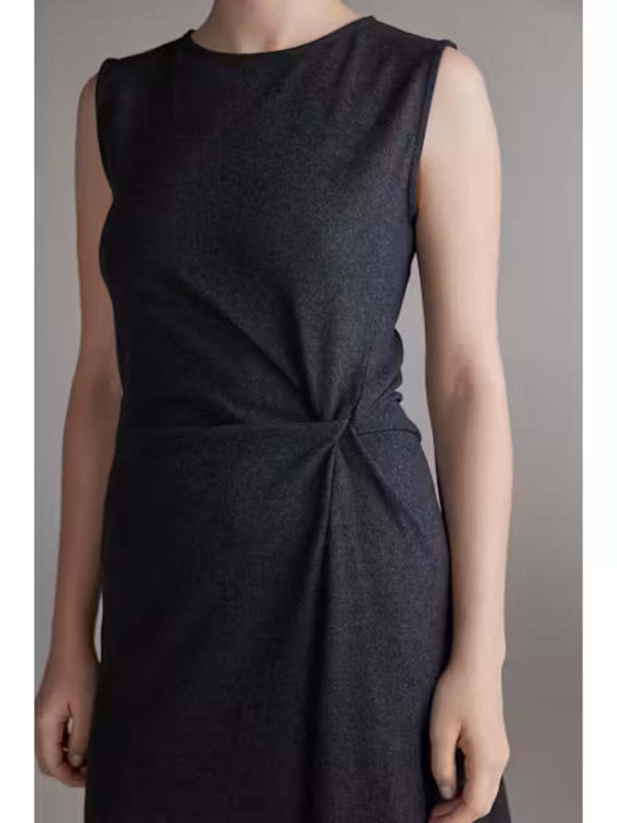 Twist Dress Charcoal