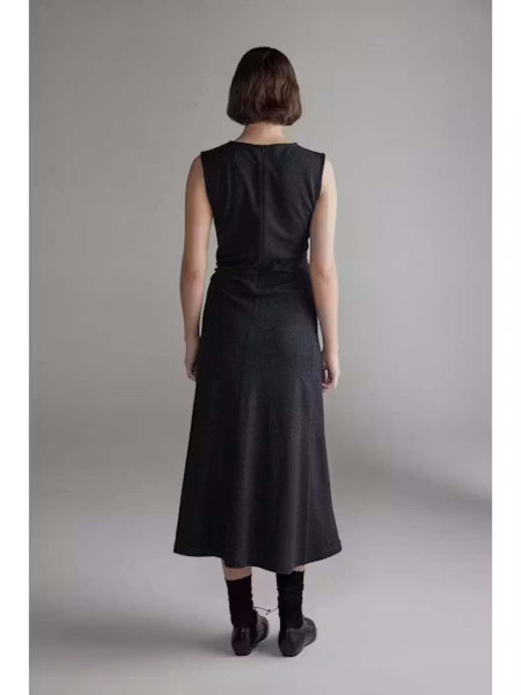 Twist Dress Charcoal