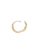 PAIR Solid Gold Hinge Hoop