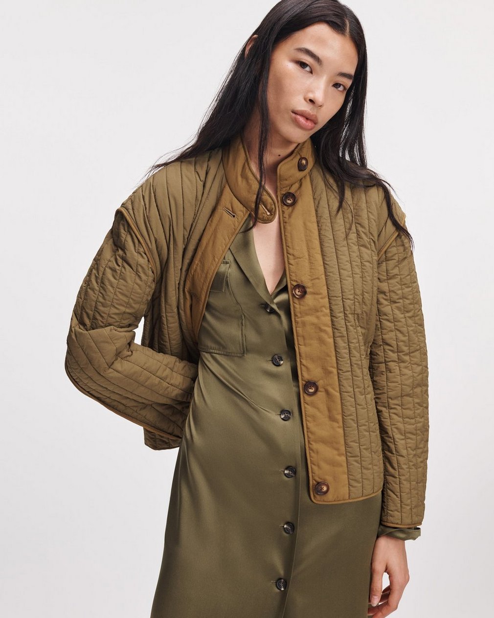 Vito Liner Jacket in Dk Olive