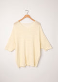Shirt Loose Vneck Raw White