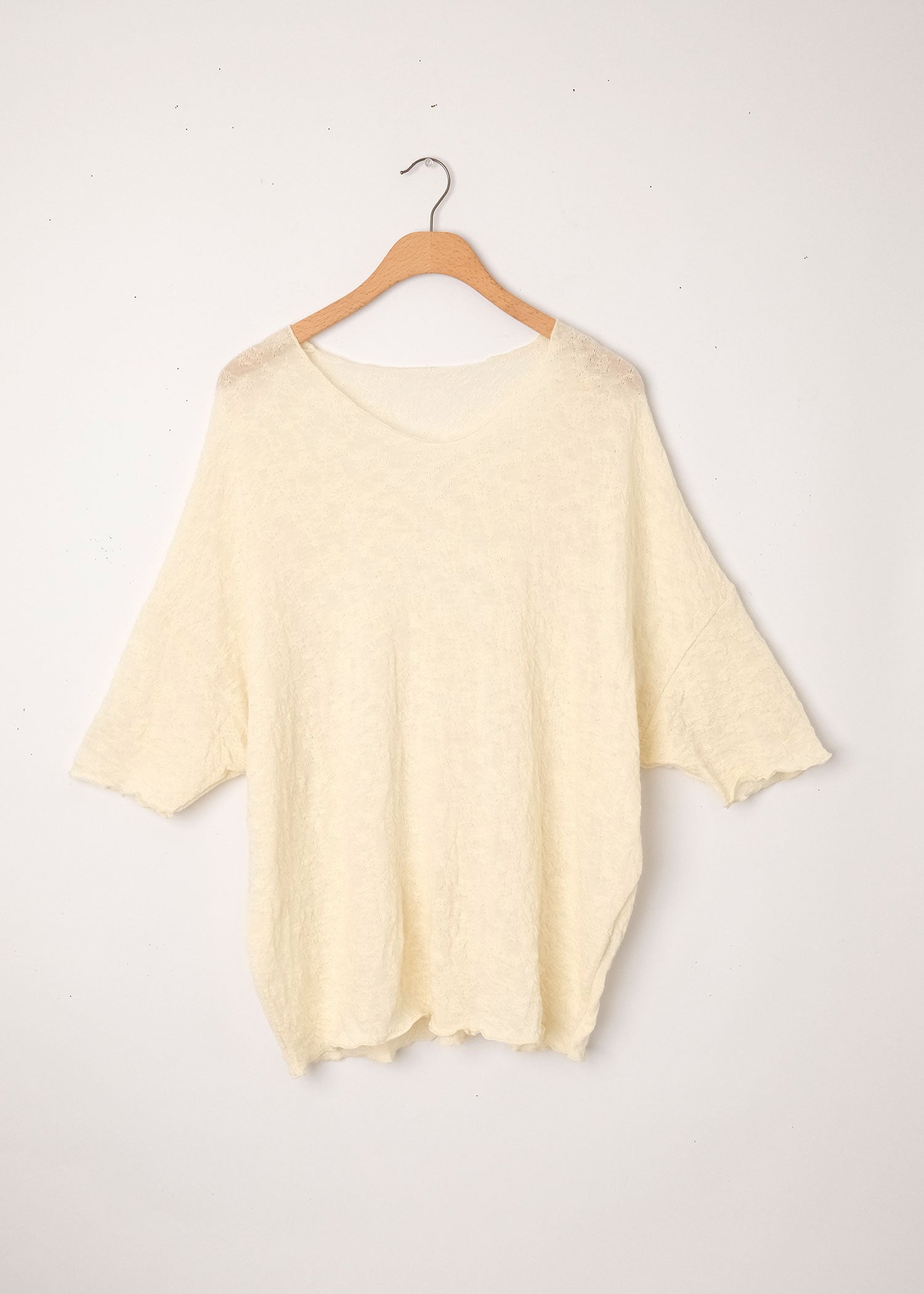 Shirt Loose Vneck Raw White