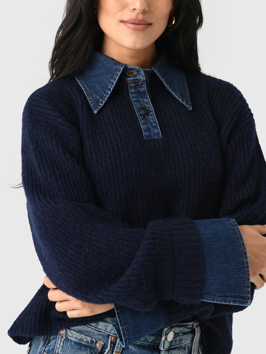 Harvey Sweater Navy/Denim