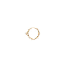 Load image into Gallery viewer, Mini Gold Bezel Diamond Hinge Hoops
