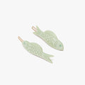 Jade Fish Barrette Set Green