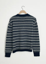 Load image into Gallery viewer, Cashmere Fair Isle Crewneck - Black Combo

