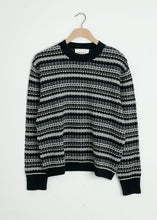 Load image into Gallery viewer, Cashmere Fair Isle Crewneck - Black Combo
