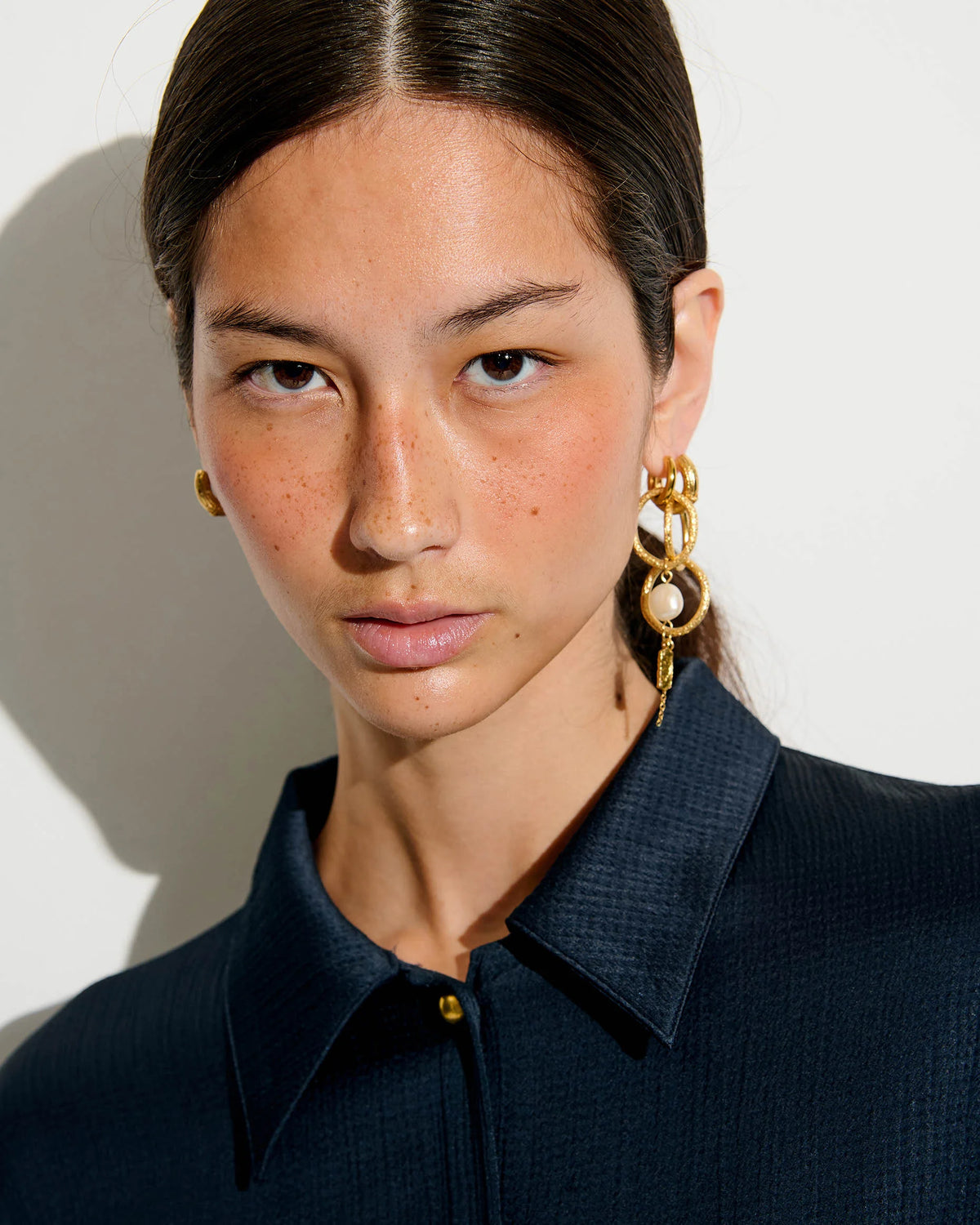 Darcy Cropped Shirt Night Shadow